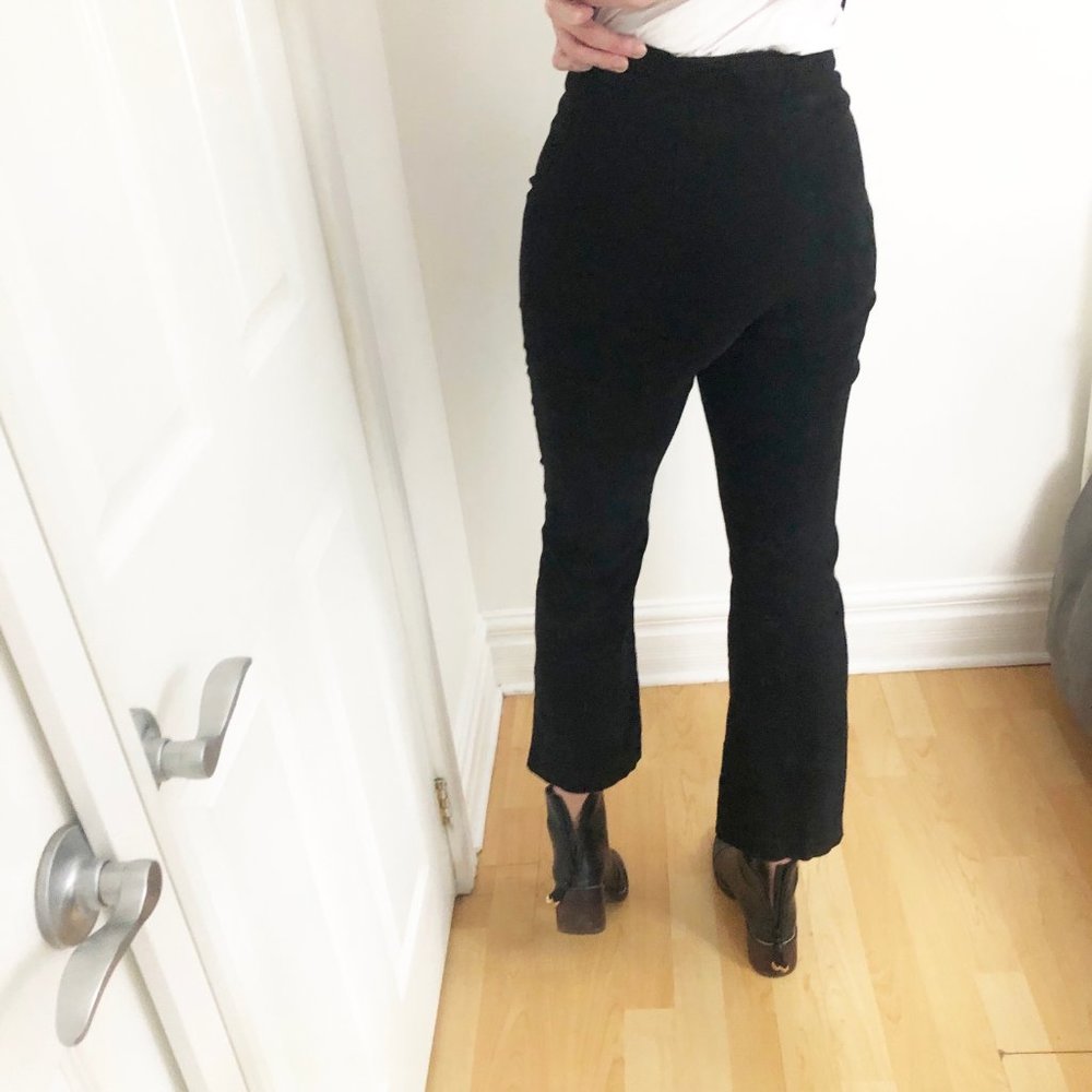 Vintage High Waisted Velvet Cropped Parisian Pants - Picture 2 of 7